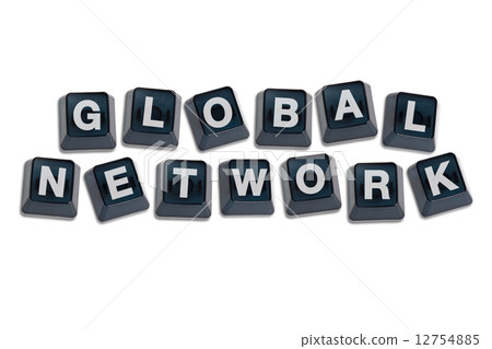 Alphabet letters global network concept isolated on white background. Alphabet letters global network concept isolated on white background. 12754885