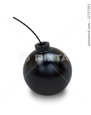 Bomb in old style with a wick Bomb in old style with a wick 12757301