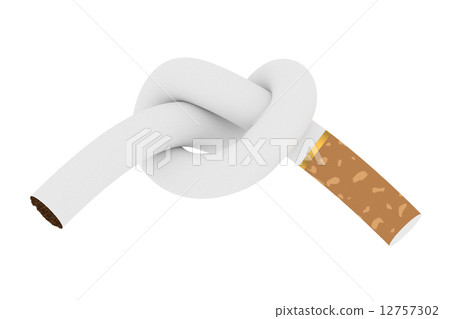 Cigarette tied to a knot Cigarette tied to a knot 12757302