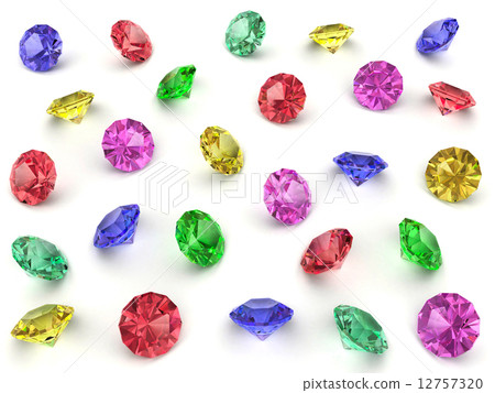 Several multi-coloured gemstones 12757320