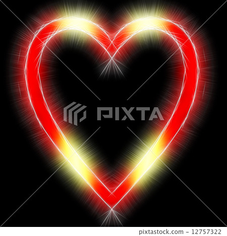 Shining symbol in the shape of heart Shining symbol in the shape of heart 12757322