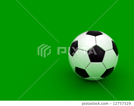 Soccer ball on the green background 12757329