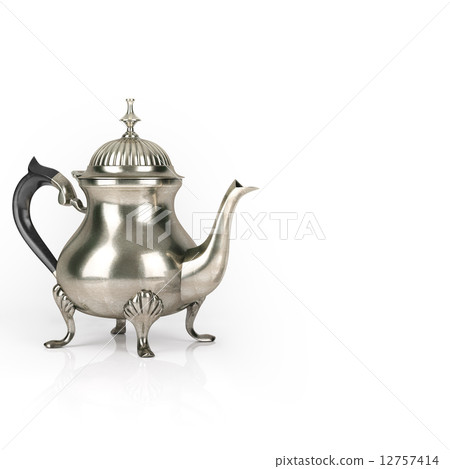 Vintage Metal Coffee Pot On White Background 3d Illustration Vintage Metal Coffee Pot On White Background 3d Illustration 12757414