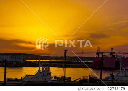 Sunset over Sakata Port · South Pier Sunset over Sakata Port · South Pier 12758479
