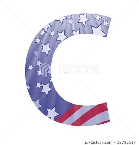 american flag letter C 12758517