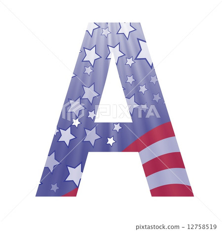american flag letter A 12758519