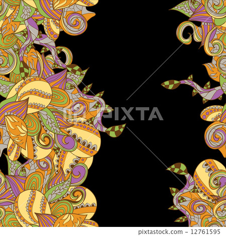 border with abstract hand-drawn pattern border with abstract hand-drawn pattern 12761595