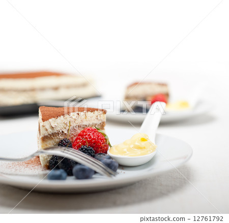 tiramisu dessert with berries and cream tiramisu dessert with berries and cream 12761792