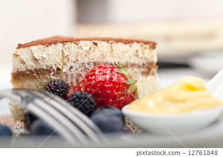 tiramisu dessert with berries and cream tiramisu dessert with berries and cream 12761848