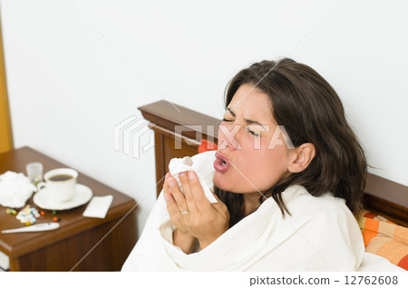 Woman Sneezing 12762608