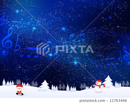 音符雪背景 音符雪背景 12763406