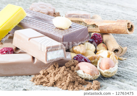Chocolate and ingredients 12763475