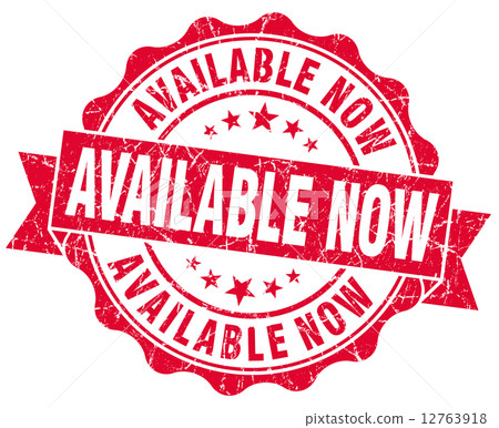 available now red grunge stamp 12763918