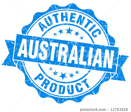 Australian product grunge blue stamp Australian product grunge blue stamp 12763928