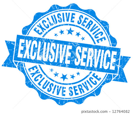 exclusive service blue grunge stamp exclusive service blue grunge stamp 12764082