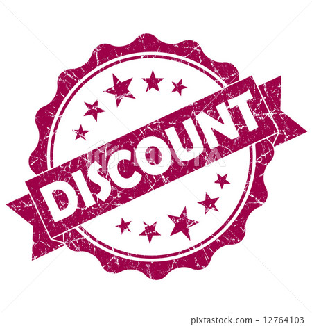 DISCOUNT pink vintage round grunge seal isolated on white background 12764103