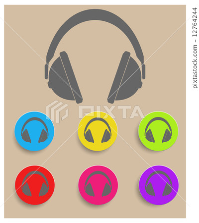 Headphones icon. Vector 12764244