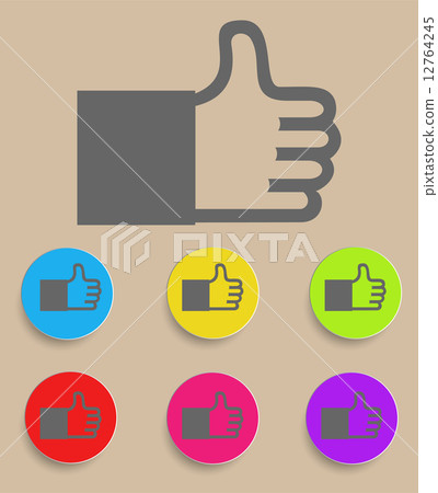 like or thumbs up. Vector 12764245