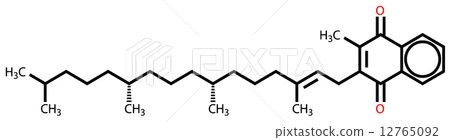 Vitamin K1 (phylloquinone) structural formula Vitamin K1 (phylloquinone) structural formula 12765092