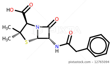 Penicillin G structural formula 12765094