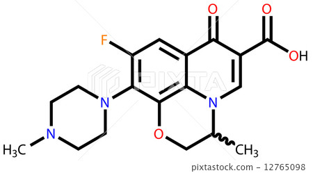 Antibiotic ofloxacin structural formula 12765098