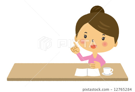 Female pointed person one point Female pointed person one point 12765284