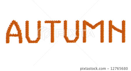 inscription Autumn on the autumn leaves inscription Autumn on the autumn leaves 12765680