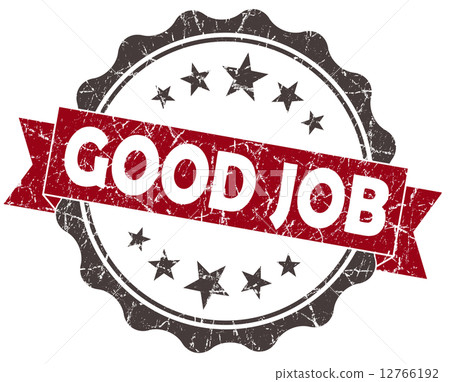 Good JOB red grunge vintage seal isolated on white Good JOB red grunge vintage seal isolated on white 12766192