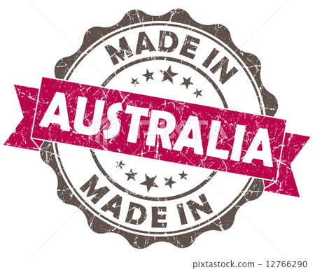 made in australia pink grunge seal isolated on white background made in australia pink grunge seal isolated on white background 12766290