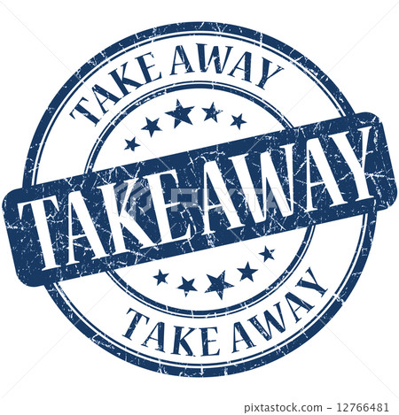 Take away grunge blue round stamp Take away grunge blue round stamp 12766481