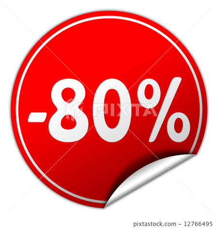 discount round red sticker on white background discount round red sticker on white background 12766495