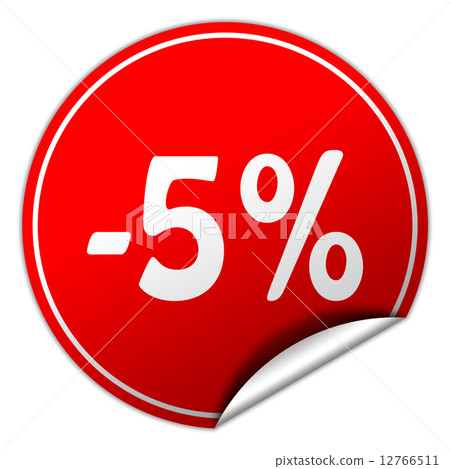 discount round red sticker on white background - Stock Illustration ...