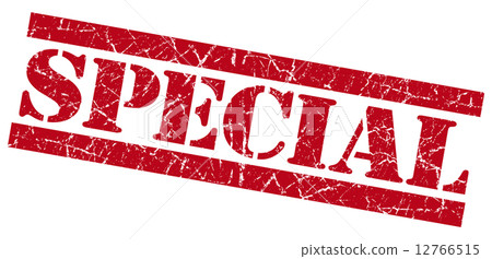 Special red grunge stamp 12766515