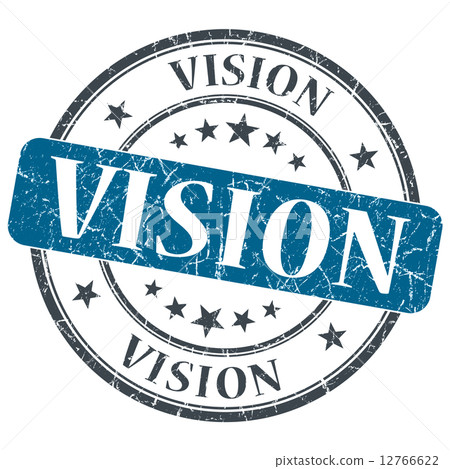 Vision blue grunge textured vintage isolated stamp 12766622