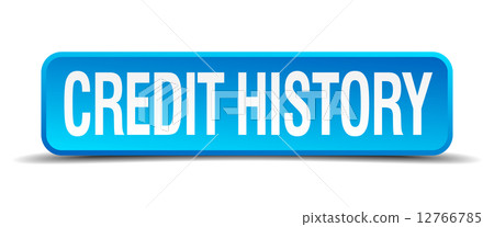 credit history blue 3d realistic square isolated button credit history blue 3d realistic square isolated button 12766785