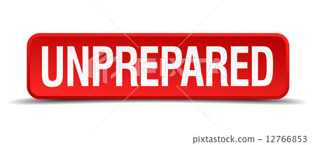 Unprepared red 3d square button isolated on white Unprepared red 3d square button isolated on white 12766853