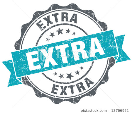 Extra turquoise grunge retro vintage isolated seal 12766951