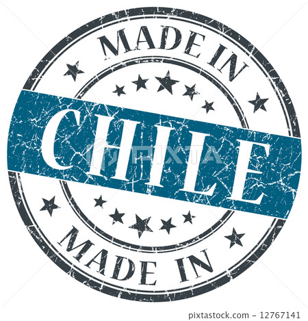 made in CHILE blue grunge stamp isolated on white background made in CHILE blue grunge stamp isolated on white background 12767141