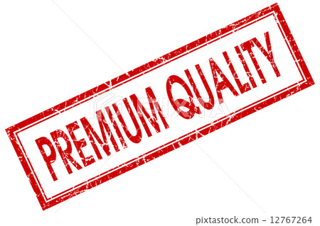 Premium quality red square grungy stamp isolated on white background 12767264