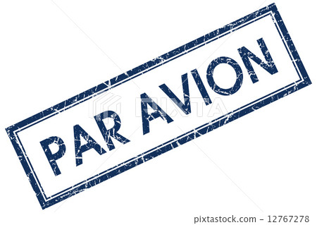 par avion blue square stamp par avion blue square stamp 12767278