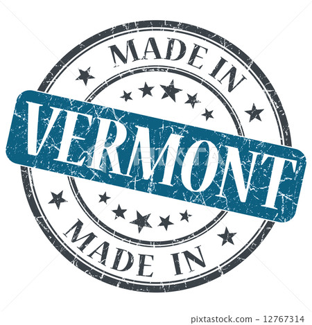 made in Vermont blue round grunge isolated stamp made in Vermont blue round grunge isolated stamp 12767314