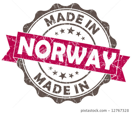 made in NORWAY pink grunge seal 12767328
