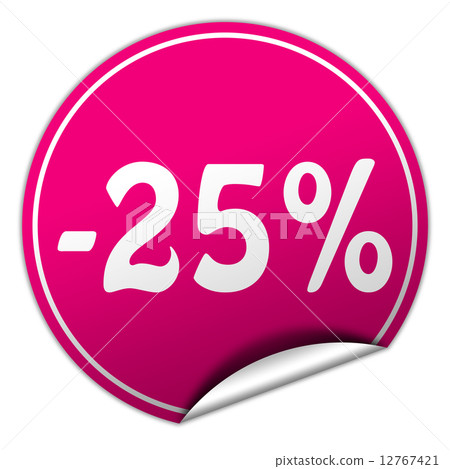 discount round pink sticker on white background 12767421