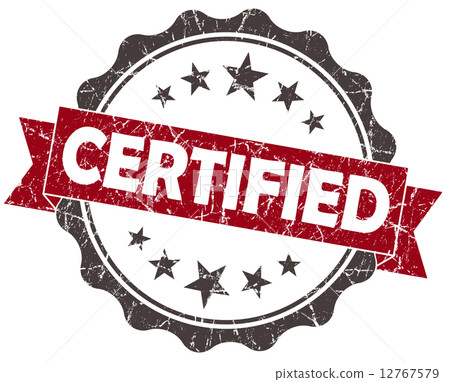 CERTIFIED red grunge vintage seal isolated on white CERTIFIED red grunge vintage seal isolated on white 12767579