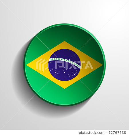 Brasil 3d Round Button 12767588