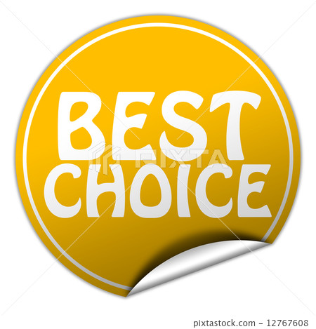 Best Choice round yellow sticker on white background Best Choice round yellow sticker on white background 12767608