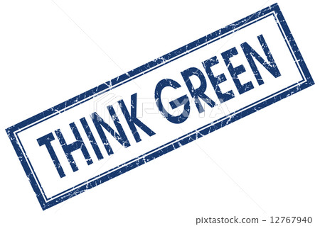 Think green blue square grungy stamp isolated on white background Think green blue square grungy stamp isolated on white background 12767940