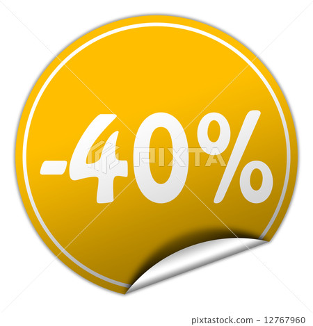 discount round yellow sticker on white background discount round yellow sticker on white background 12767960