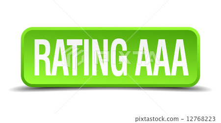 rating AAA green 3d realistic square isolated... - Stock Illustration ...