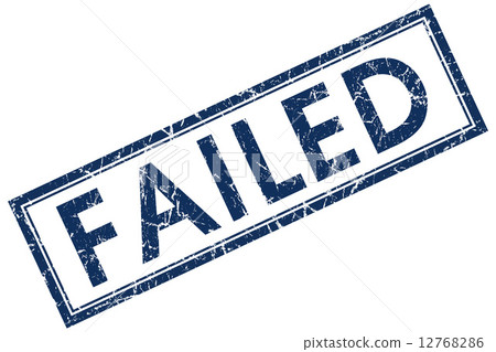 failed blue square stamp 12768286